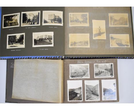 [West Asia] Two albums from the 1940s with photographs from Palestine, Syria &amp; The Lebanon, images include a busy scene a