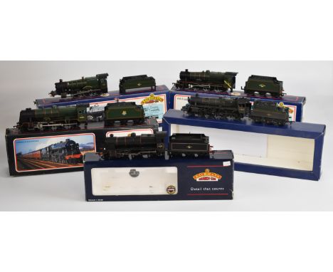 Five Bachmann Branch-Line 00 gauge model railway locomotives comprising BR N Class 31401 Black 32-162, BR 4-6-0 Jubilee Class
