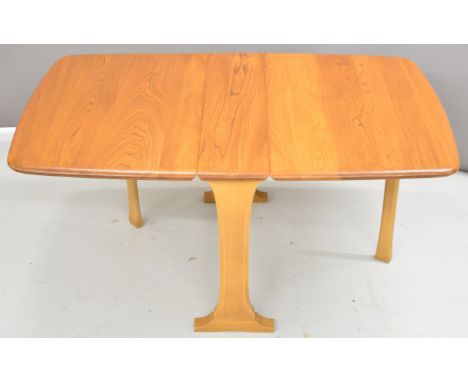 Ercol light elm mid century modern Sutherland / drop leaf table, W103 x D68 x H46cm