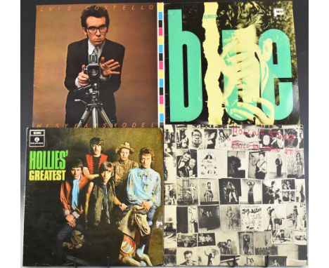 Twenty four LPs including The Rolling Stones Exile On Main Street with stamped matrix COC 69100 and Rolling Stones Records et