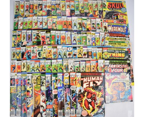 Over one hundred and ten Bronze Age Marvel comics books to include Ms. Marvel, Werewolf by Night, Shang-Ch Master of Kung Fu,