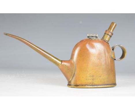 Lucas No 40 vintage car or similar brass oil can, length 21cm
