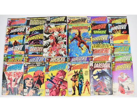 One-hundred and five Bronze Age Daredevil comics by Marvel, to include a run of Frank Miller issues.