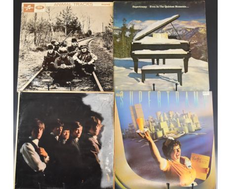 Ten Rock and Prog Rock LPs including The Rolling Stones Rolling Stones red label (Decca LK4605) mono and Get Stoned, Supertra