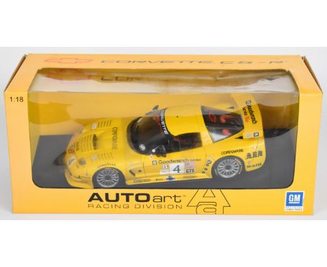 Autoart 1:18 scale diecast model Chevrolet Corvette C5-R Le Mans racing car, in original window display box.