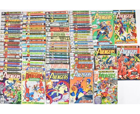Seventy-five Bronze Age Avengers comics by Marvel, to include issues #112 and #196, 1st appearances of Mantis and Taskmaster.