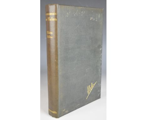 Economics For Helen by Hilaire Belloc published J.W. Arrowsmith 1924 first edition and limited to just 265 copies, on handmad