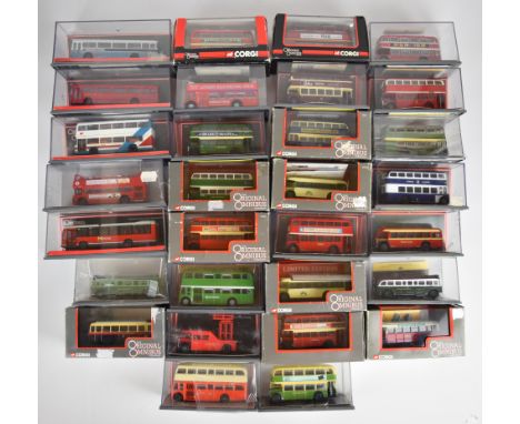 Thirty Corgi Original Omnibus limited edition 1:72 scale diecast model buses to include Leyland PD2A Cardiff Corporation Tran