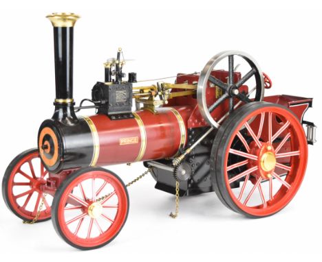 Maxitrak 1 inch scale Burrell live steam traction engine, with gas fired silver soldered boiler, single cylinder with Stephen