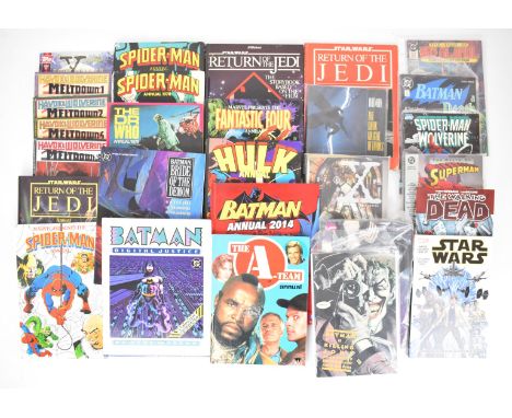 Twenty-six vintage and modern graphic novels and annuals to include Star Wars Return of the Jedi, Batman The Killing Joke, Su