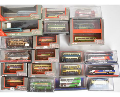 Twenty Corgi Original Omnibus limited edition 1:72 scale diecast model buses to include AEC Regent Eastbourne Corporation Tra