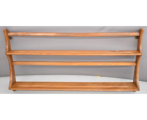 Ercol light elm mid century modern plate rack, W97 x H50cm