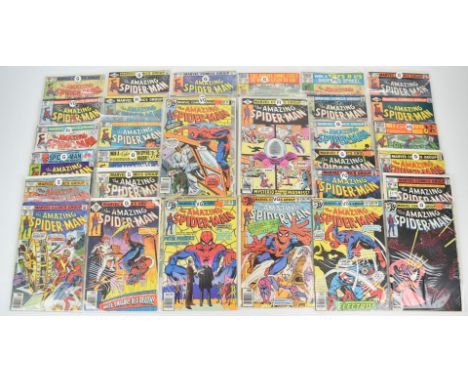 Fifty Bronze Age The Amazing Spider-Man comics by Marvel comprising issues #174-225, featuring the first appearance of Madame
