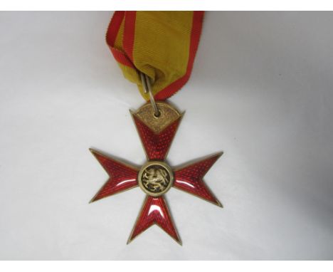 Germany,Mecklenberg-Schwerin, Order of the Griffin, in silver-gilt and enamel. Good very fine. (1)For further information on 