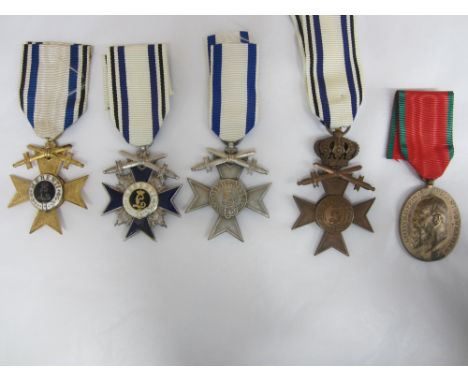 Germany,Bavaria, Order of Military Merit, 4th Class with swords, in gold, silver and enamel. Cross of Military Merit, 2nd Cla