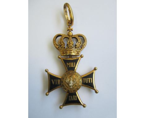 Poland,Order of Virtuti Militari, First Class sash badge in silver-gilt and enamel, a good tailor's copy. Good very fine. (1)