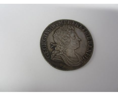 George I, 1714-27,Shilling, 1723SSC, first laureate and draped bust right, R.Crowned cruciform shields, SSC in angles (S.3647