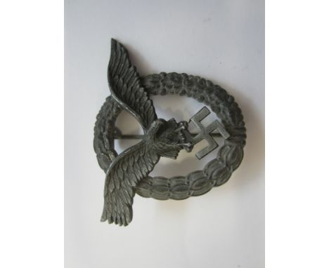 Germany,WW2 Luftwaffe Pilot's badge. Light traces of original finish remaining, otherwise good very fine. (1)For further info
