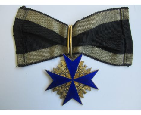 Germany,Prussia, Pour le Merite, a good tailor's copy in silver-gilt and enamel, one limb stamped (835). Very fine or better.