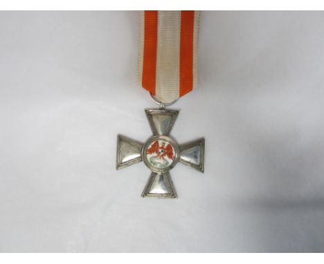 Germany,Prussia, Order of the Red Eagle, fourth class breast badge in silver and enamel. Suspension ring possibly replaced, o
