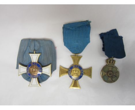 Germany,Prussia, Order of the Crown 1888-1918, third class breast badge in silver-gilt and enamel, engraved (N) on lower arm;