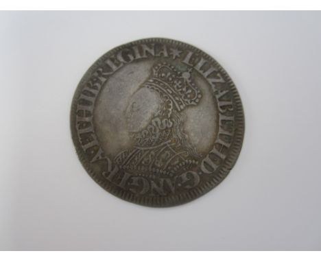 Elizabeth I, 1558-1603,milled coinage, Shilling, 6.11g, m.m. star, crowned with decorated dress, 29mm diam., no rose or date,