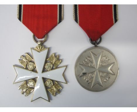 Germany,Order of the German Eagle, breast badge in silver-gilt and enamel, the ring stamped (900 21). With a Silver Medal of 