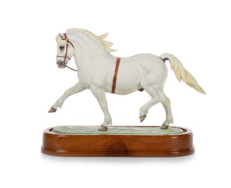 DORIS LINDNER FOR ROYAL WORCESTER, WELSH MOUNTAIN PONY, CIRCA 1966 owned by Lord Kenyon, no. 269/500, stamped marks, on plint