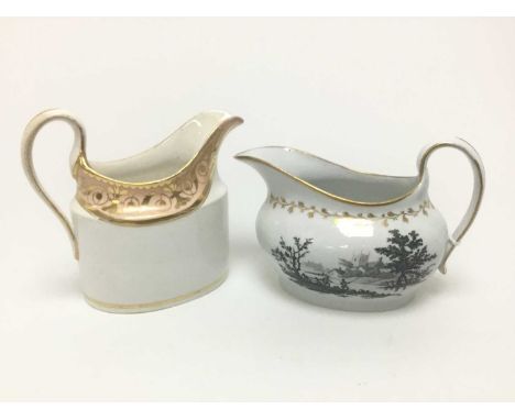 COLLECTION OF EARLY ENGLISH PORCELAIN CREAM JUGS, 18TH/19TH CENTURY   comprising eight jugs, including New Hall pattern 202, 