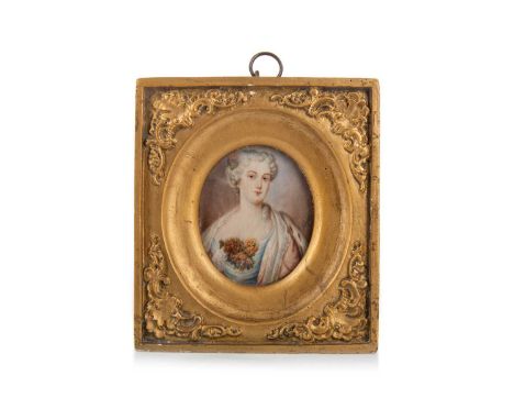 THREE PORTRAIT MINIATURES, LATE 19TH CENTURY  comprising The Blue Boy after Thomas Gainsborough RA (British, 1727-1788), a po