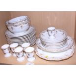 A 19th century bone china gilt decorated part breakfast service