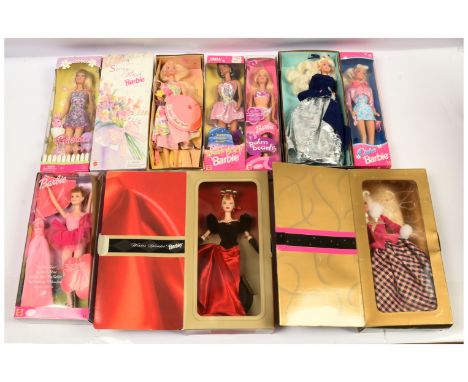 Mattel boxed Barbies x nine including: (1) Winter Rhapsody, 16353, Avon exclusive; (2) Winter Splendour, 19357, Avon exclusiv