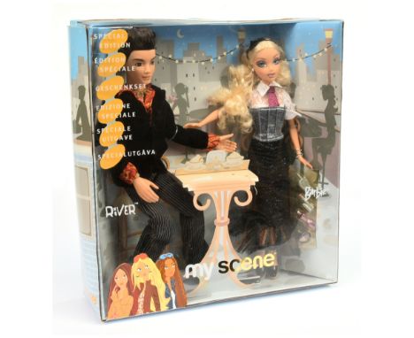Mattel My Scene Night on the Town Barbie and River set, B6708, 2003, (handbag accessory has become loose within box), Mint to