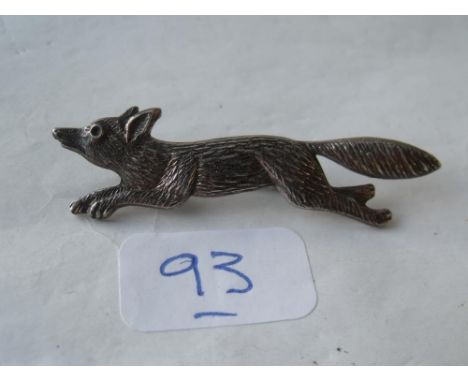 Vintage silver fox brooch      