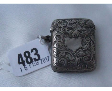 Petrol lighter contained in a vesta case Chester 1897  by W M        