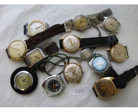Bag containing various vintage wrist watches     
