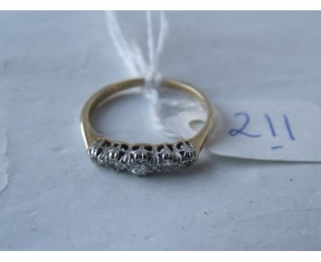 18ct 5 stone diamond ring 'K'      