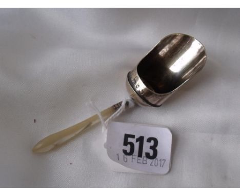 Georgian caddy scoop with mop handle Birm 1810 by JW   