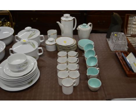 A quantity of Thomas gilt decorated coffeeware; and Poole pottery twin tone coffeeware 