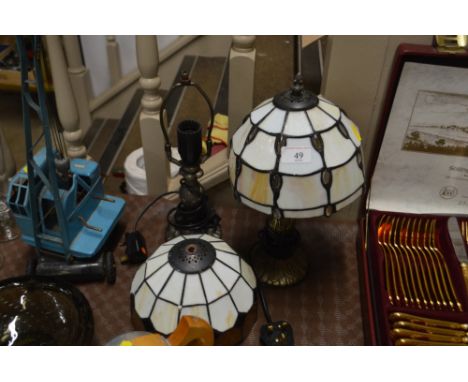 A Tiffany style lamp and shade; together with one other AF