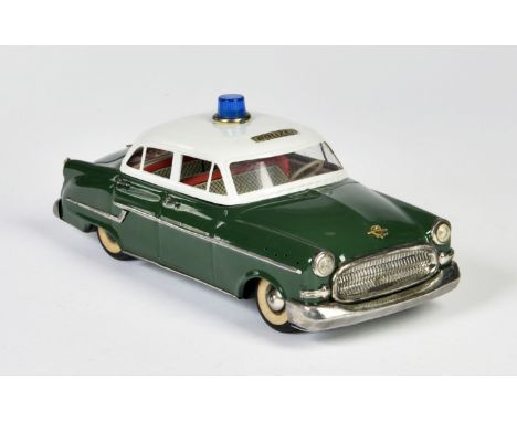 Gama, Opel Polizei, W.-Germany, 25,5 cm, Blech, Friktion ok, LM, teilw. restauriert