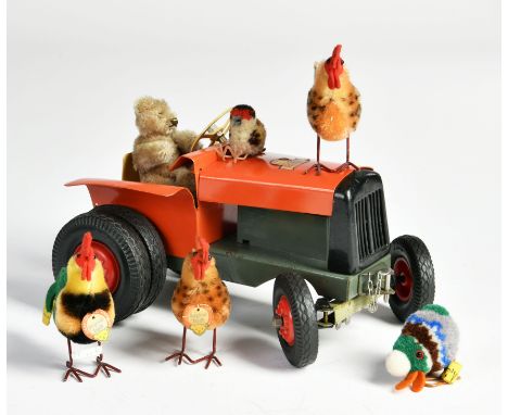 Steiff, Traktor + diverse Tiere, Germany, GemBw, Z 1/1-