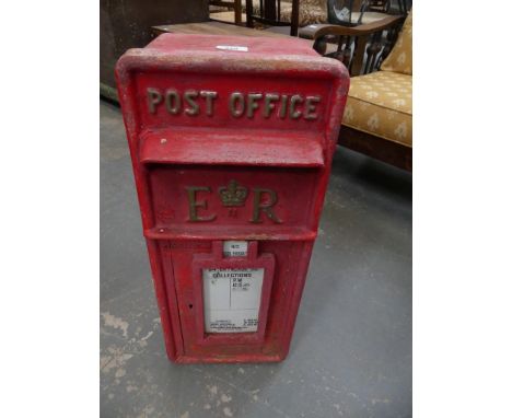A post mounted Post Office letter box Complete with collections label 