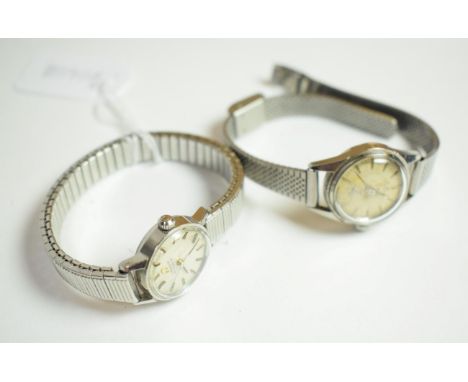An Omega ladies wristwatch; and a Zenith example (2)