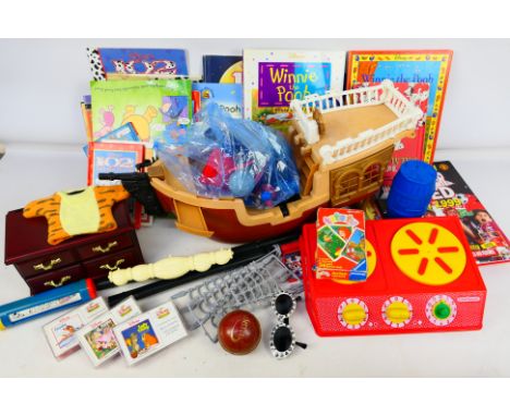 Fisher Price - Chad Valley - Disney - A group of items including a Fisher Price Pirate Ship, a jewellery box, some children's