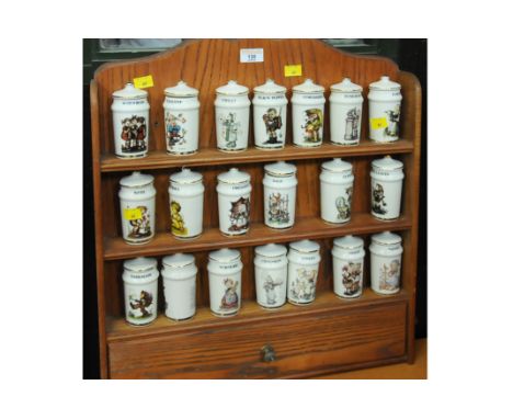 Hummel spice jar set with wooden rack 