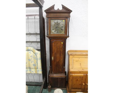 Oak cased Coats of Wigan 30 hour (with dummy winders) longcase clock including pendulum and weight 