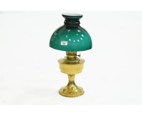 Vintage oil lamp with shade and chimney 