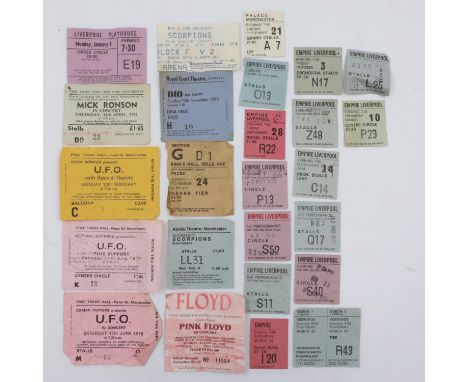Collection of Rock band rare ticket stubs including Pink Floyd 1988. UK P&amp;P Group 1 (£16+VAT for the first lot and £2+VAT