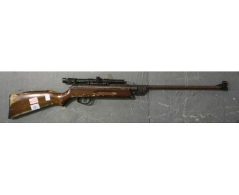 Vintage .22 air rifle with telescopic sights. UK P&amp;P Group 3 (£30+VAT for the first lot and £8+VAT for subsequent lots) 